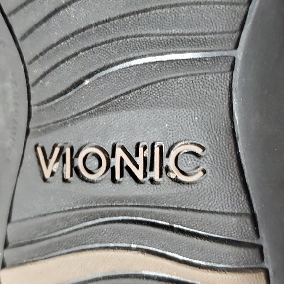 Vionic snakeskin print comfort sandals tan brown amber - Picture 6 of 7